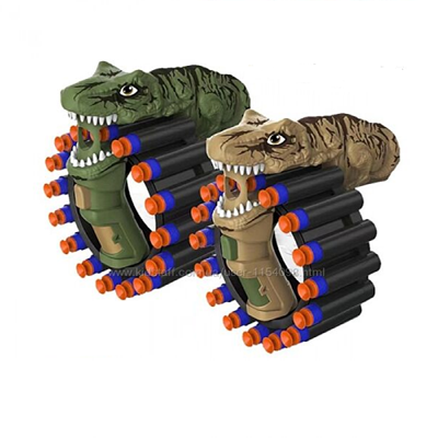 تفنگ اسباب بازی تیر فومی دایناسور 9218 DINOSAUR SOFT BULLET GUN_تفنگ اسباب بازی